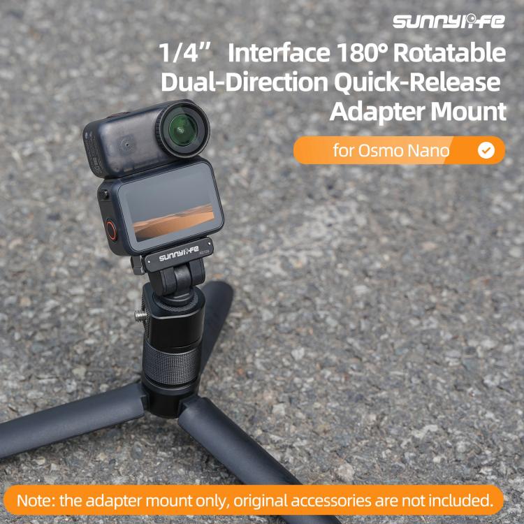 For DJI Osmo 360 Sunnylife Dual-Direction Magnetic Quick Release Adapter Mount