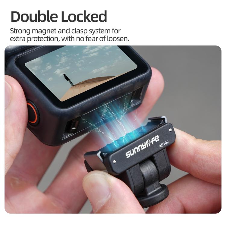 For DJI Osmo 360 Sunnylife Dual-Direction Magnetic Quick Release Adapter Mount