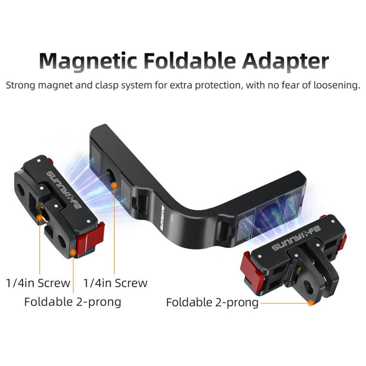 For DJI Osmo 360 Sunnylife Metal L-Type Vertical-Horizontal Mount with Magnetic Adapter Quick Release Mount Adapter Stand