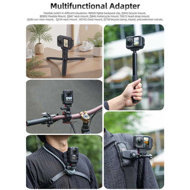 For DJI Osmo 360 Sunnylife Metal L-Type Vertical-Horizontal Mount with Magnetic Adapter Quick Release Mount Adapter Stand