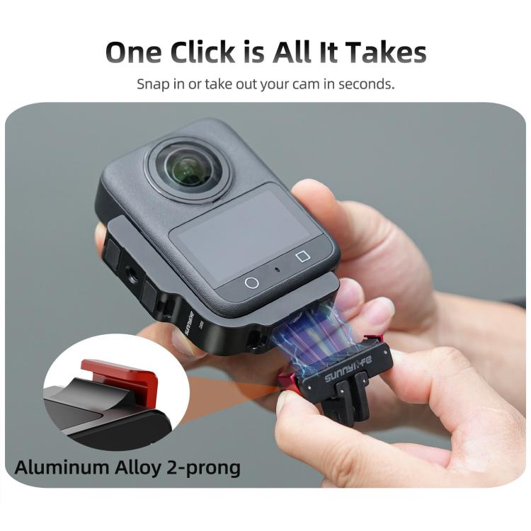 For DJI Osmo 360 Sunnylife Metal L-Type Vertical-Horizontal Mount with Magnetic Adapter Quick Release Mount Adapter Stand