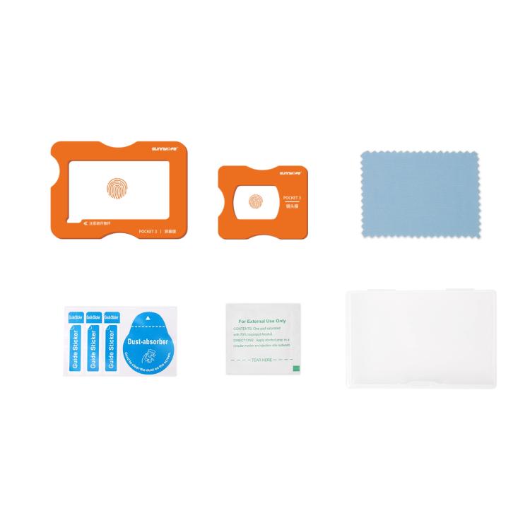 For DJI Osmo Pocket 3 Sunnylife Lens Screen Protector AR Anti-reflection Tempered Glass Film with Film Locator