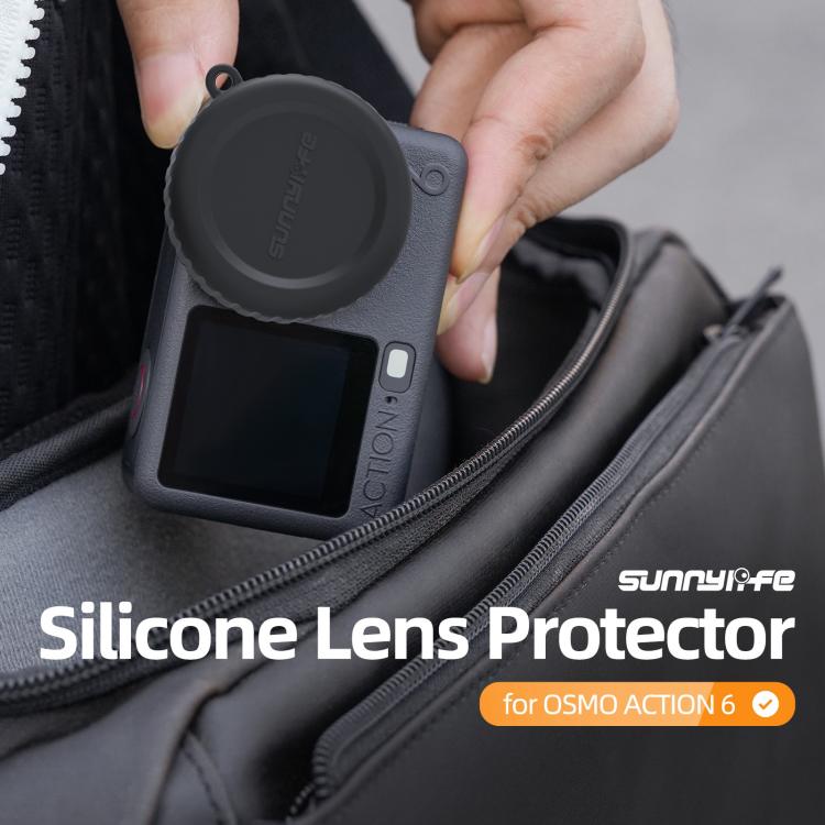 For DJI Osmo Action 6 Sunnylife Silicone Scratch-Proof Camera Lens Protective Cover, For DJI Osmo Action 6