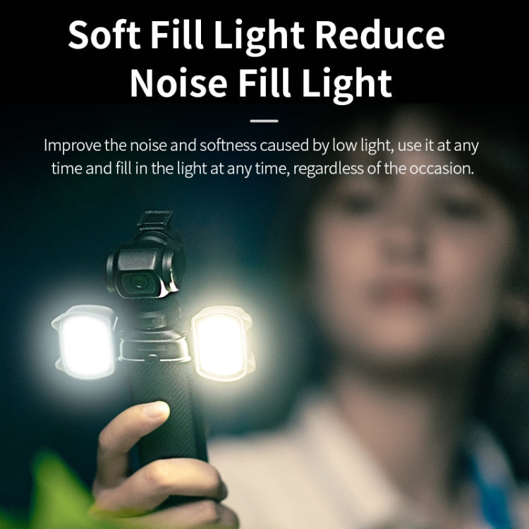 For DJI Pocket 3 STARTRC Cat-ears Magnetic Fill Light with Holder Clip Kit, Fill Light with Holder Clip