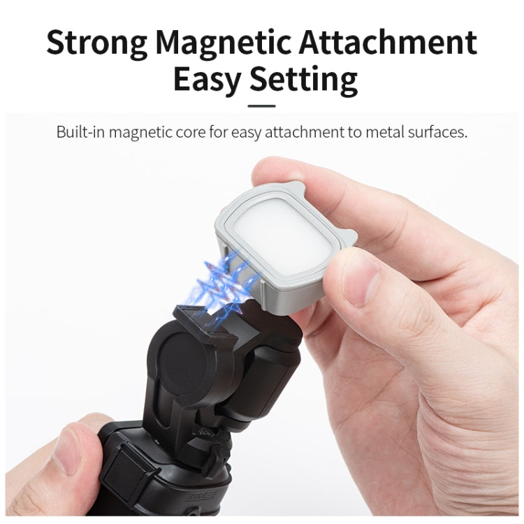 For DJI Pocket 3 STARTRC Cat-ears Magnetic Fill Light with Holder Clip Kit, Fill Light with Holder Clip