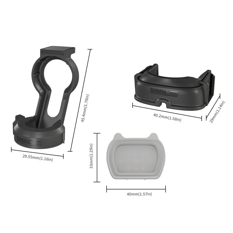 For DJI Pocket 3 STARTRC Cat-ears Magnetic Fill Light with Holder Clip Kit, Fill Light with Holder Clip