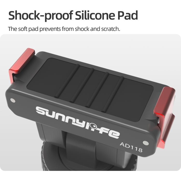 Sunnylife AD118 Sunnylife Cold Shoe Magnetic Quick Release Adapter Mount 1/4 180 Tilt Adjustable Selfie Stick Adapter Stand For DJI Osmo 360 / Action 5 Pro / 4 / 3, AD118