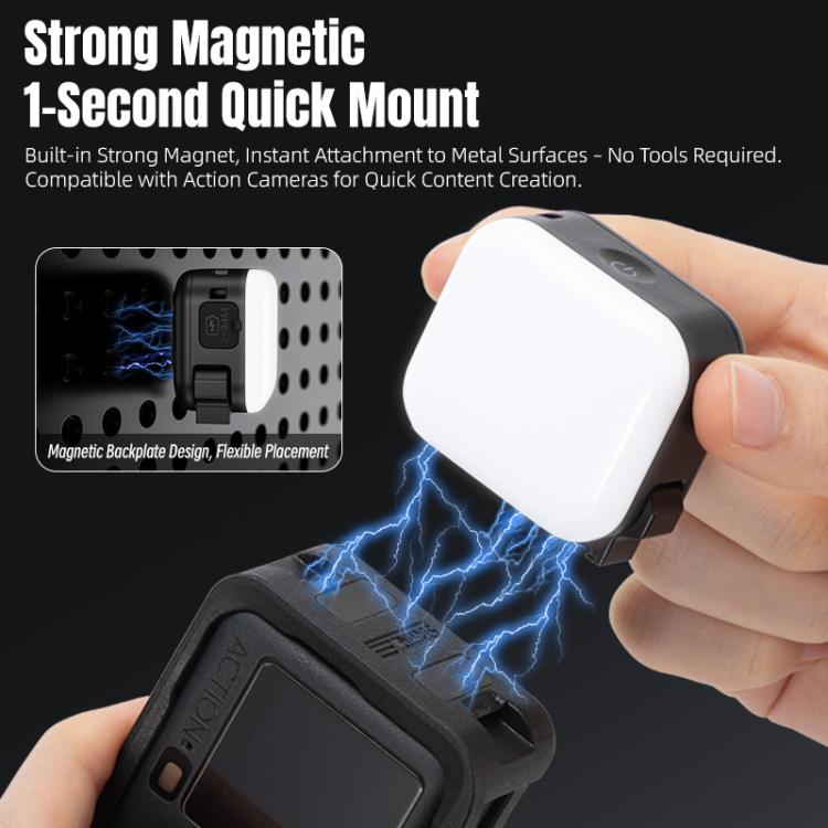 For DJI Osmo Pocket 3 STARTRC Cat Ears Magnetic Three Colors LED Fill Light with Fixed Clamp