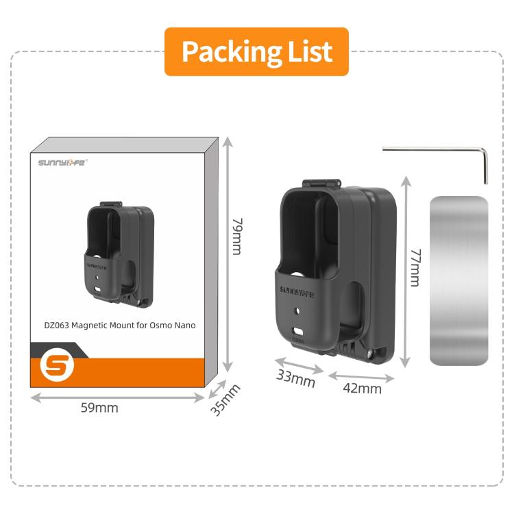 For DJI Osmo Nano Sunnylife Magnetic Mount 360 Degreee Rotation Angles Adjustable Tabletop Base Bracket