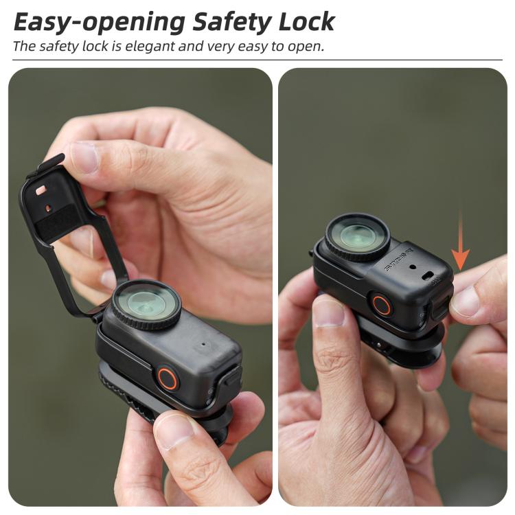 For DJI Osmo Nano Sunnylife Backpack Clip Action Camera Clamp 360 Degree Rotation Vertical-Horizontal Mount