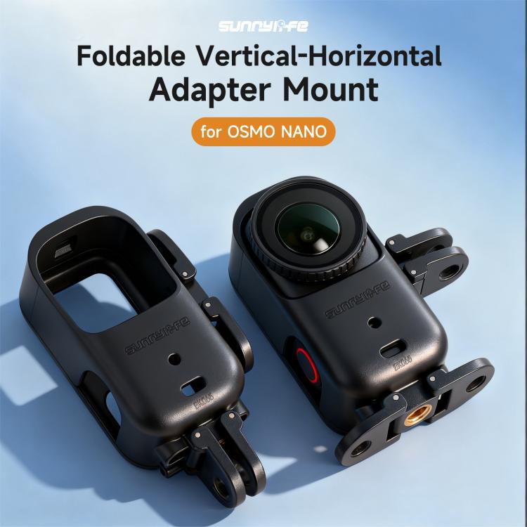 For DJI Osmo Nano Sunnylife Foldable Vertical-Horizontal Adapter Mount Protective Frame Mounting Brackets Housing Cover