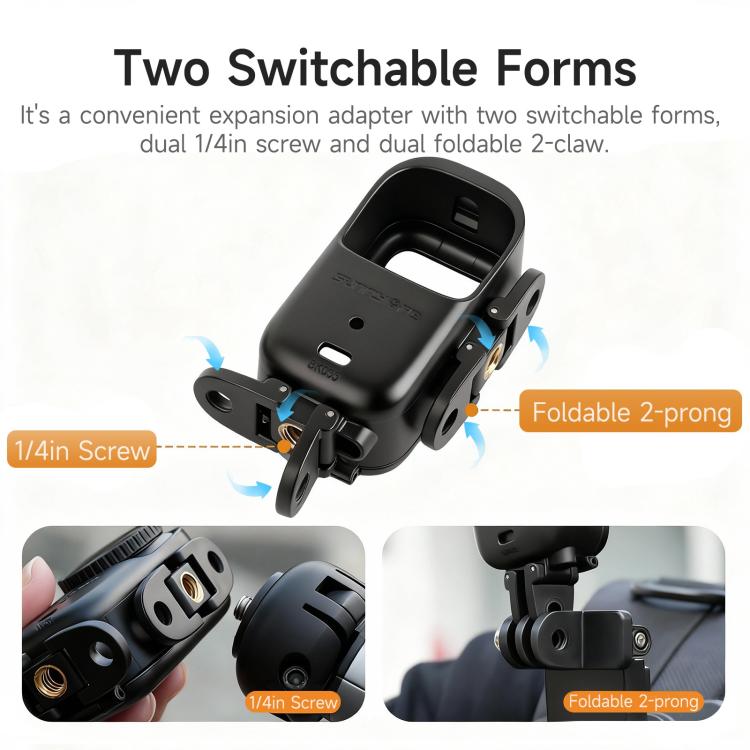 For DJI Osmo Nano Sunnylife Foldable Vertical-Horizontal Adapter Mount Protective Frame Mounting Brackets Housing Cover