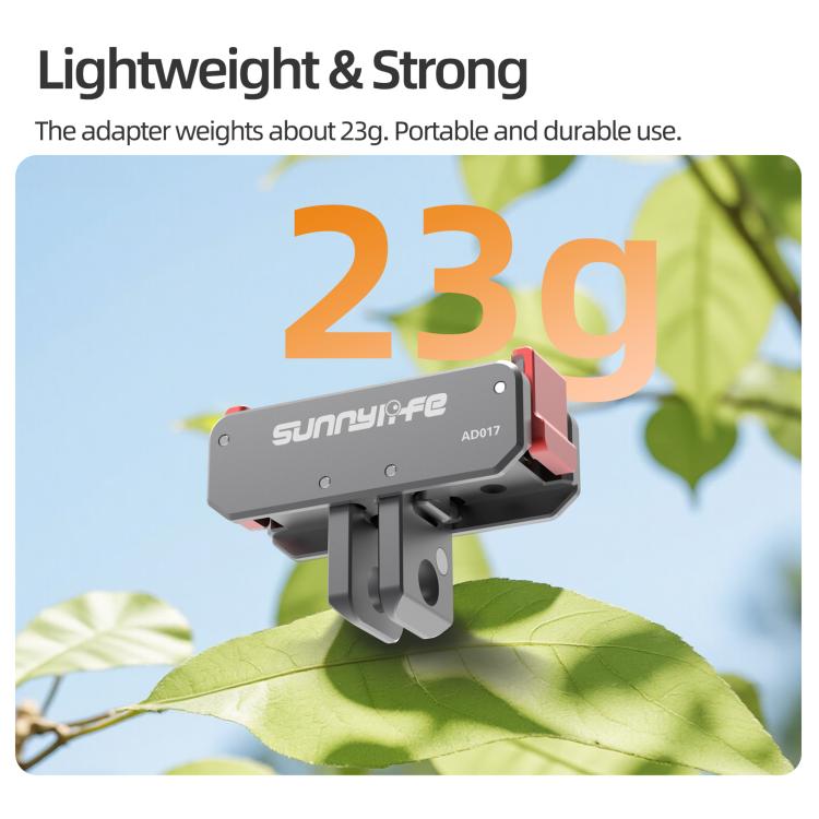 Sunnylife Metal Magnetic Quick Release Adapter Mount Foldable Cam Stand 1/4 Adapter For DJI Osmo Nano / Osmo 360 / Action 5 Pro / 4 / 3