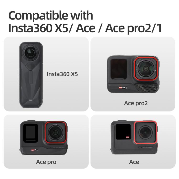 Sunnylife Metal Magnetic Quick Release Adapter Mount Action Camera Foldable Cam Stand 1/4 Adapter for Insta360 X5 / Ace / Ace Pro 2 / 1