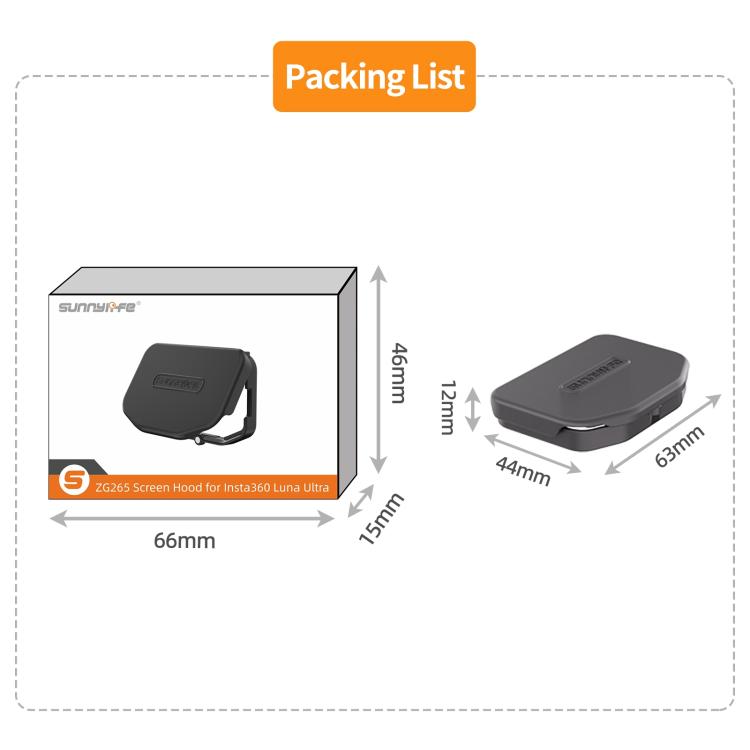 For Insta360 Luna Ultra Sunnylife Magnetic Screen Sun Hood Guard Foldable Screen Monitor Cover Protector, For Insta360 Luna Ultra