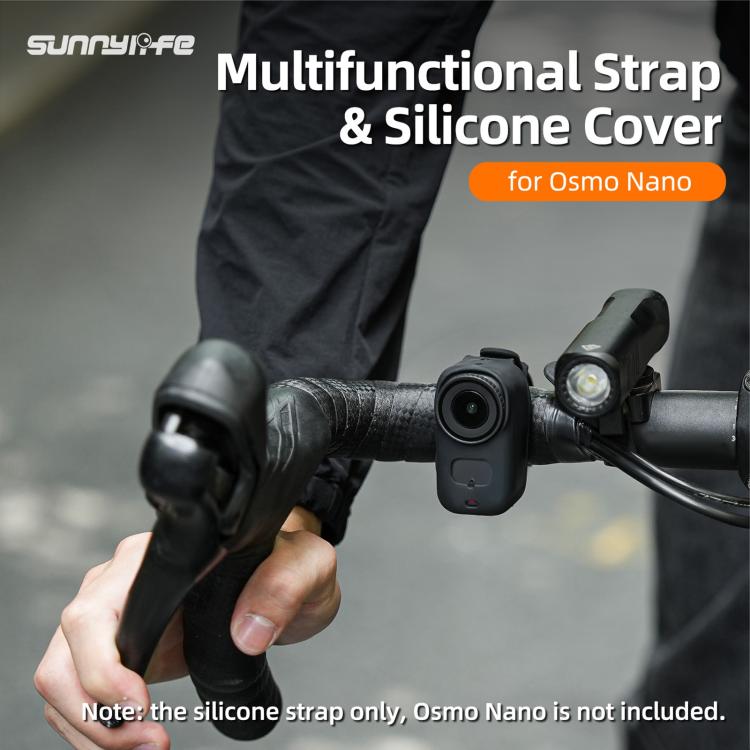 For DJI Osmo Nano Sunnylife Wristband Expansion Band Silicone Protective Cover Backpack Bicycle Strap Cat Collar