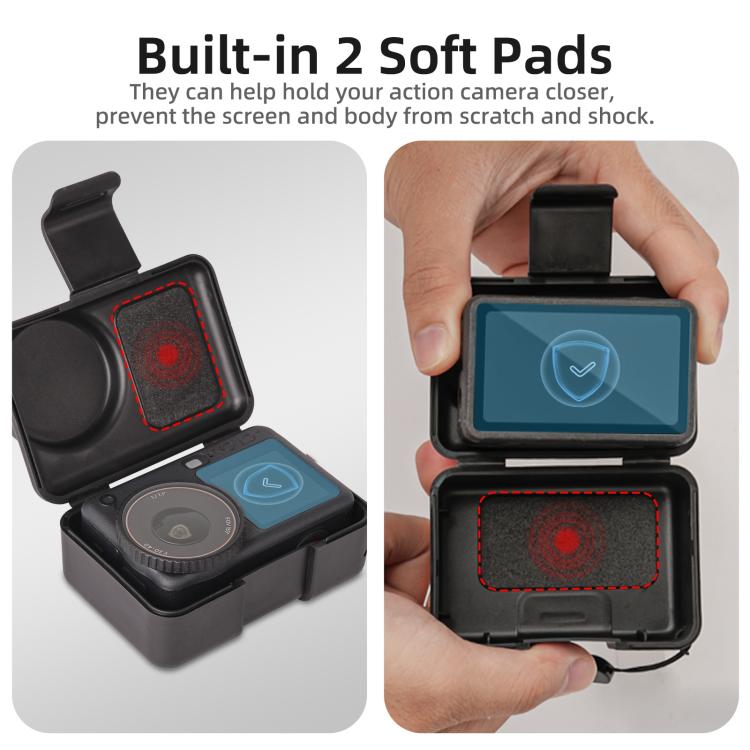 Sunnylife Portable Protective Cover Shock-proof Dust-proof Storage Box with Lanyard for DJI Osmo Action 6 / 5 Pro / 4 / 3, For DJI Osmo Action 6 / 5 Pro / 4 / 3