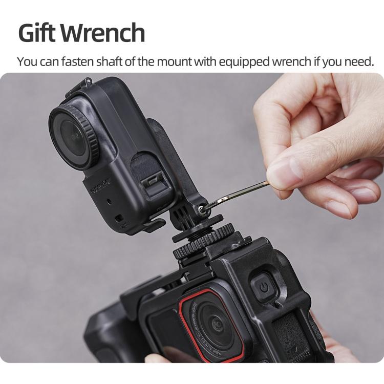 For DJI Osmo Nano 360 Rotation Adjustable Cold Shoe Vertical-Horizontal Adapter Mount Protective Frame Mounting Brackets Housing Cover, For DJI Osmo Nano