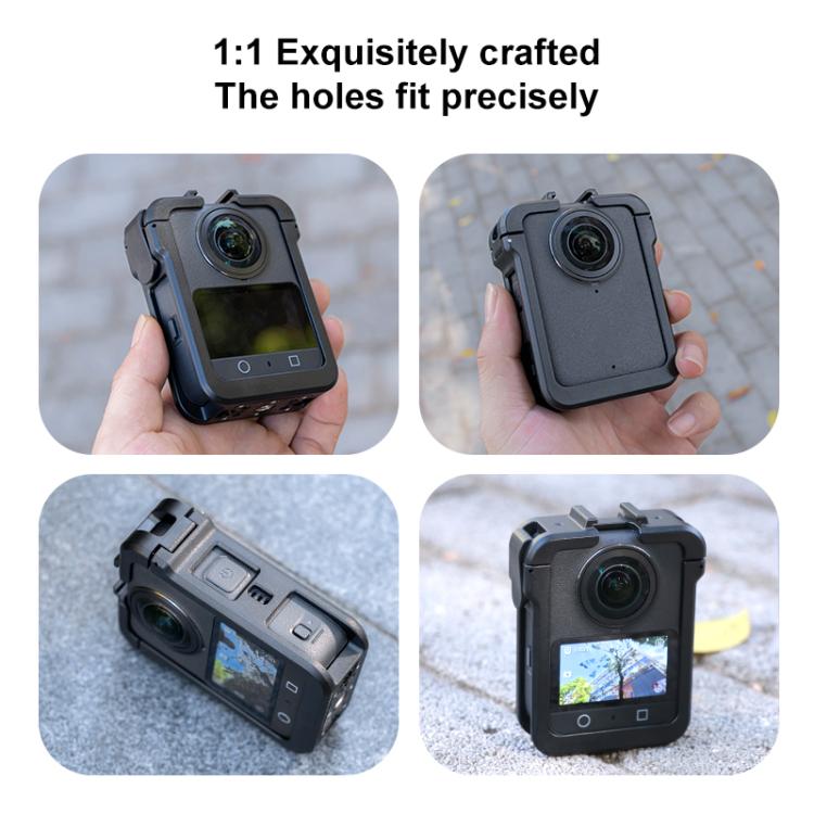 For DJI Osmo 360 PC Plastic Cage Frame with Cold Shoe, For DJI Osmo 360