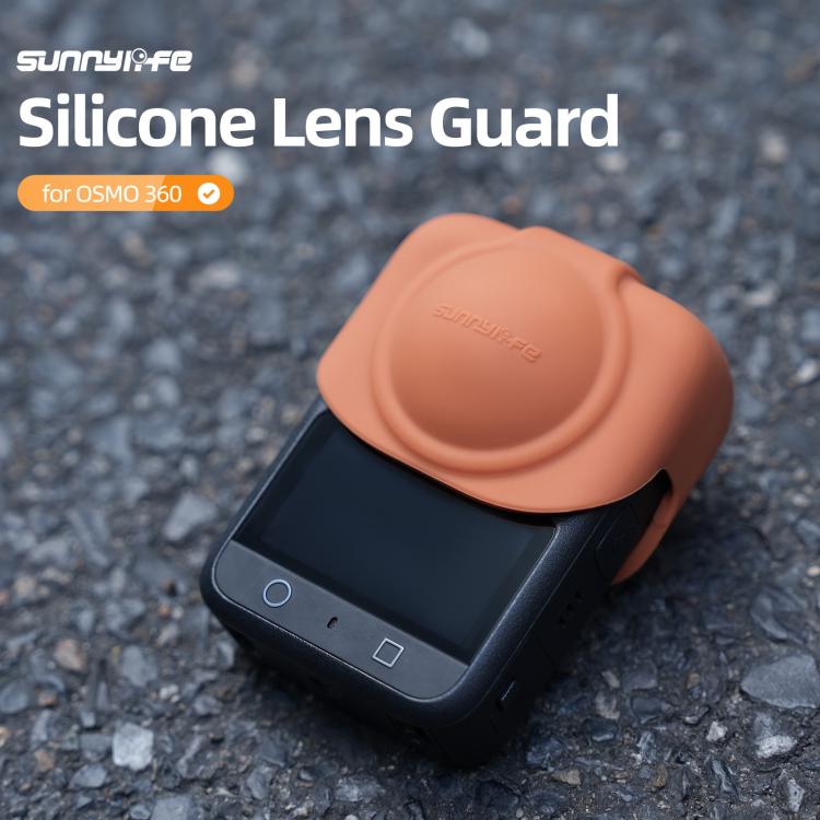 For DJI Osmo 360 Sunnylife Silicone Lens Cap Protective Cover Lens Protector