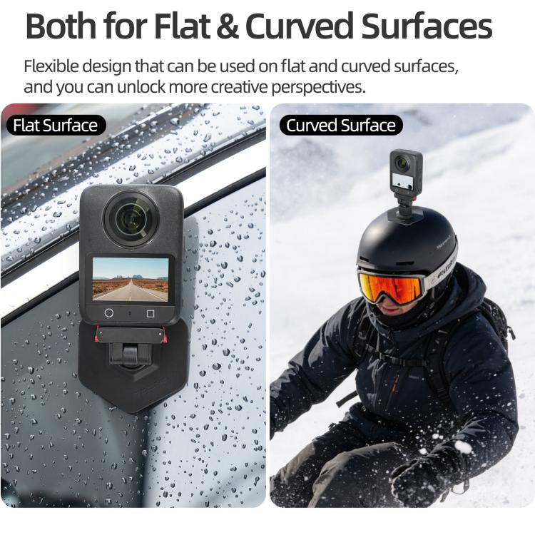 Sunnylife Magnetic Flexible Adhesive Helmet Mount Base Quick-Release Action Camera Holder For DJI Osmo 360 / Action 5 Pro / 4 / 3 / 2, For DJI Osmo 360 / Action 5 Pro / 4 / 3 / 2