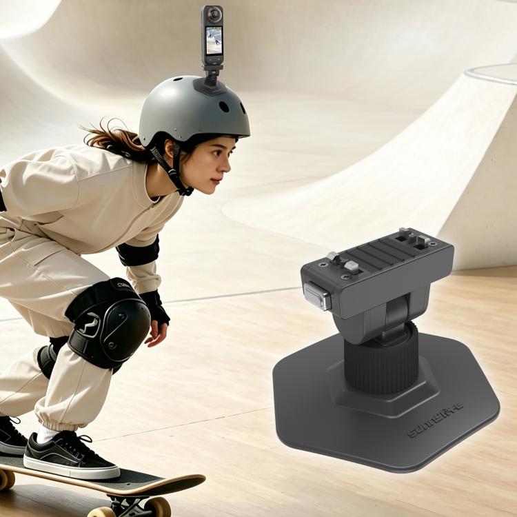 Sunnylife Magnetic Flexible Adhesive Helmet Mount Base Quick-Release Action Camera Holder For Insta360 X4 Air / X5 / Ace / Ace Pro 2 / 1, For Insta360 X4 Air / X5 / Ace / Ace Pro 2 / 1
