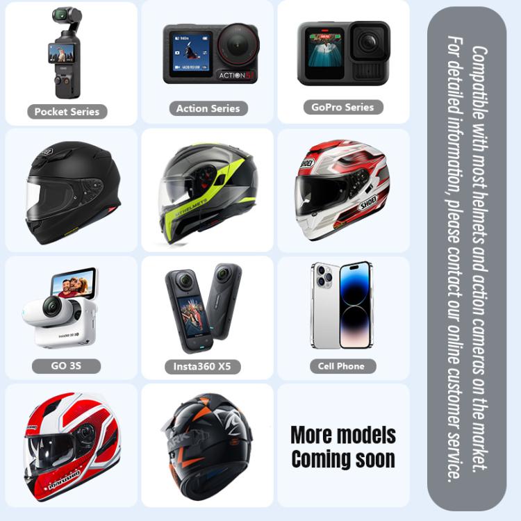 STARTRC Helmet Chin Mount Clip For GoPro, Insta360, DJI and Other Action Cameras, Helmet Chin Clip