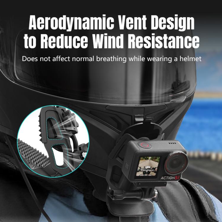STARTRC Helmet Chin Mount Clip For GoPro, Insta360, DJI and Other Action Cameras, Helmet Chin Clip