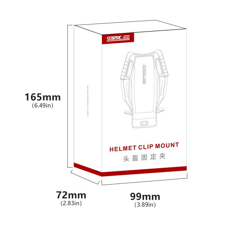 STARTRC Helmet Chin Mount Clip For GoPro, Insta360, DJI and Other Action Cameras, Helmet Chin Clip