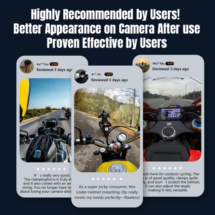 STARTRC Helmet Chin Mount Clip For GoPro, Insta360, DJI and Other Action Cameras, Helmet Chin Clip