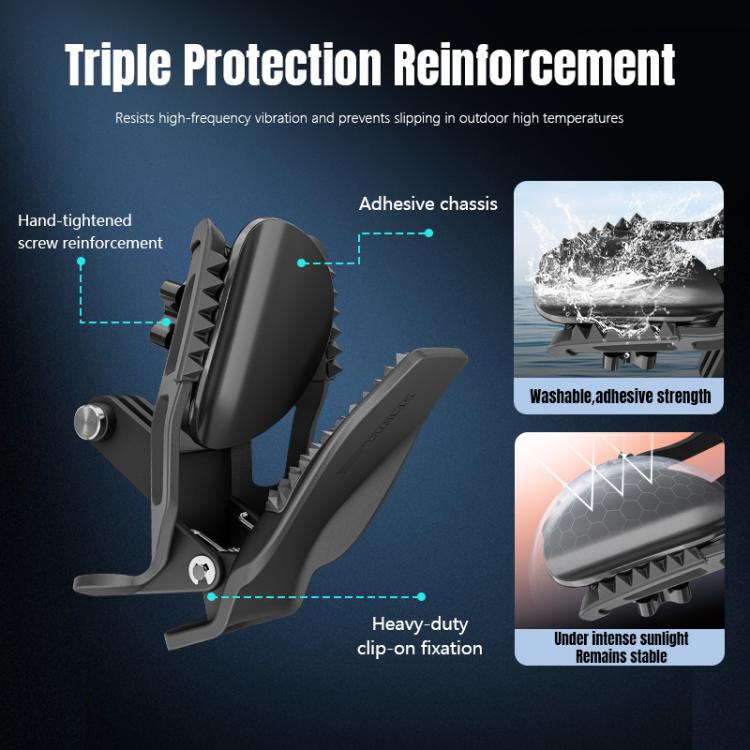 STARTRC Helmet Chin Mount Clip For GoPro, Insta360, DJI and Other Action Cameras, Helmet Chin Clip