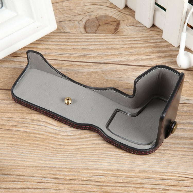 1/4 inch Thread PU Leather Camera Half Case Base, For Canon EOS R8