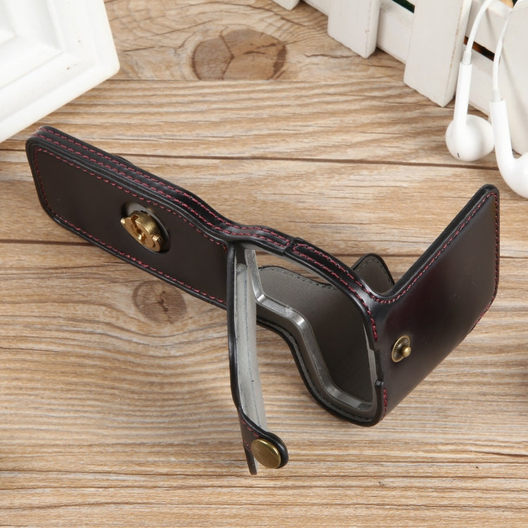 1/4 inch Thread PU Leather Camera Half Case Base, For Canon EOS R8