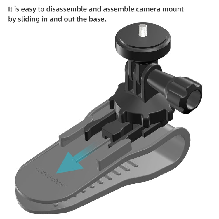 Sunnylife ZJ585 Sun Visor Camera Mount Quick Release Holder 360 Degree Rotating Vlog Bracket