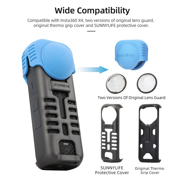 For Insta360 X4 / X5 Sunnylife Silicone Shockproof Case