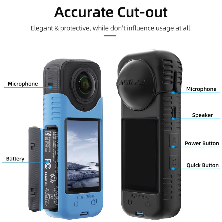 For Insta360 X4 / X5 Sunnylife Silicone Shockproof Case