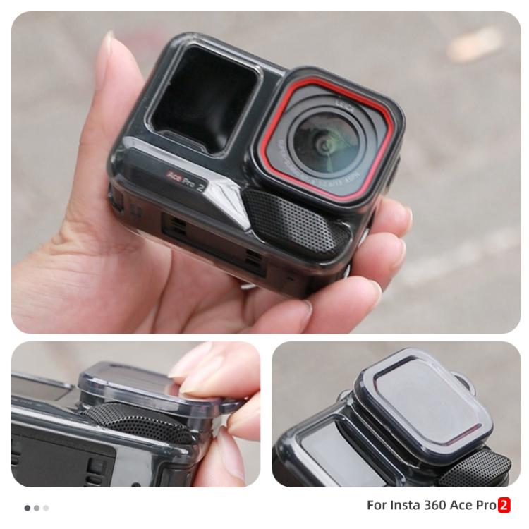 Body Soft TPU Protective Case with Lens Cover, For Insta360 Ace / Ace Pro / Pro 2, For Insta360 GO 3S