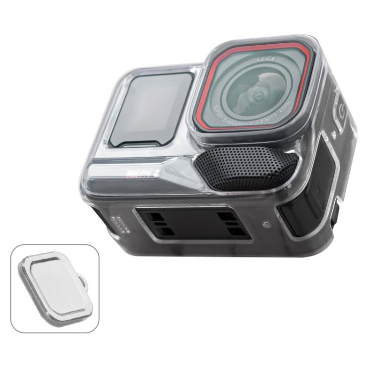 Body Soft TPU Protective Case with Lens Cover, For Insta360 Ace / Ace Pro / Pro 2, For Insta360 GO 3S