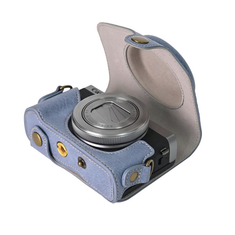 Retro Litchi Texture Leather Full Body Camera Case Bag with Strap, For Canon G7 X Mark III / G7X3, For Canon PowerShot SX740 HS