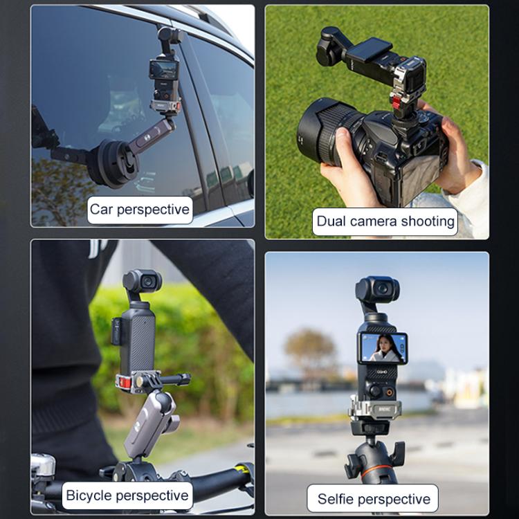 BRDRC Quick Assembly Multi-function Cold Shoe Extension Mount, For DJI Osmo Pocket 3