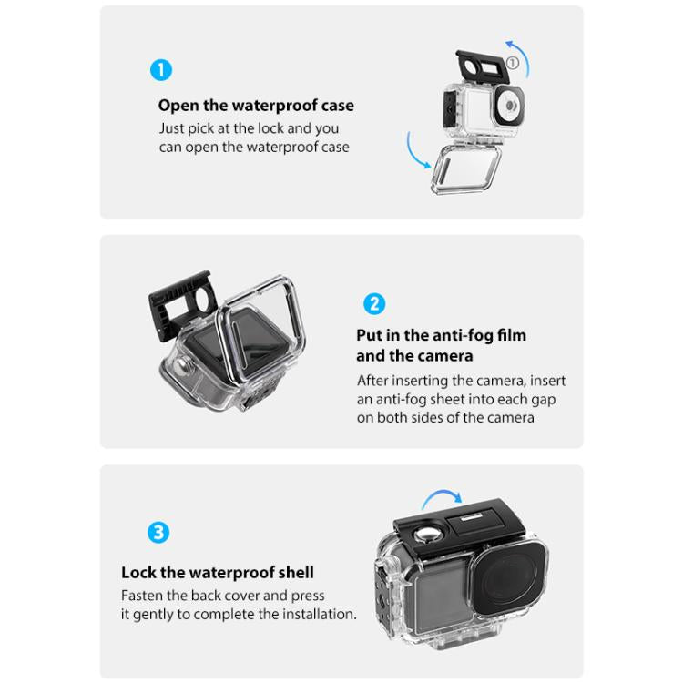 For DJI Osmo Action 5 Pro Magnetic 60m Waterproof Case