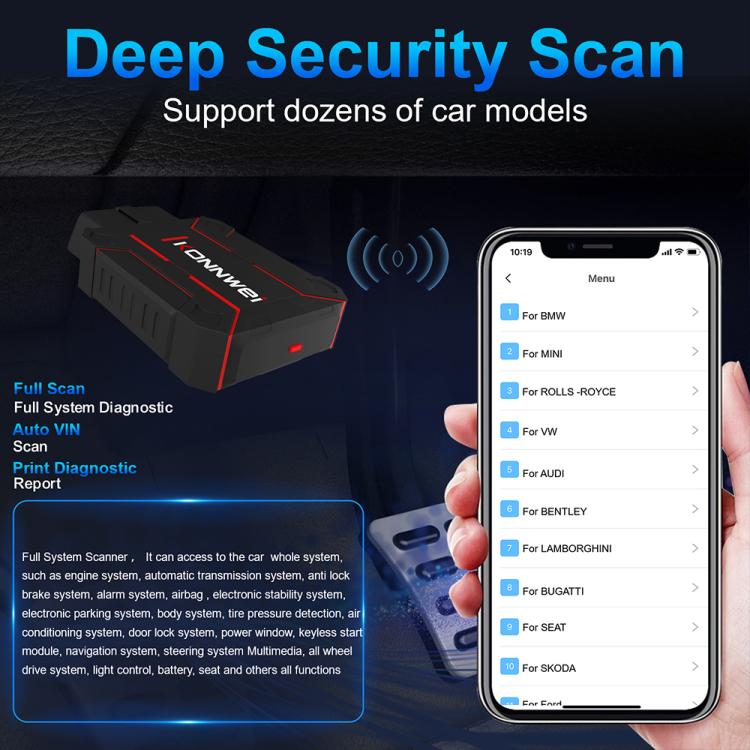 KONNWEI MAXOBD Full Car System Scanner OBD2 Diagnostic Tool Code Read