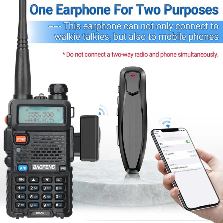 Walkie-talkie Bluetooth Wireless Earphone for Baofeng UV5R 888S / Quansheng UV K5 / K6