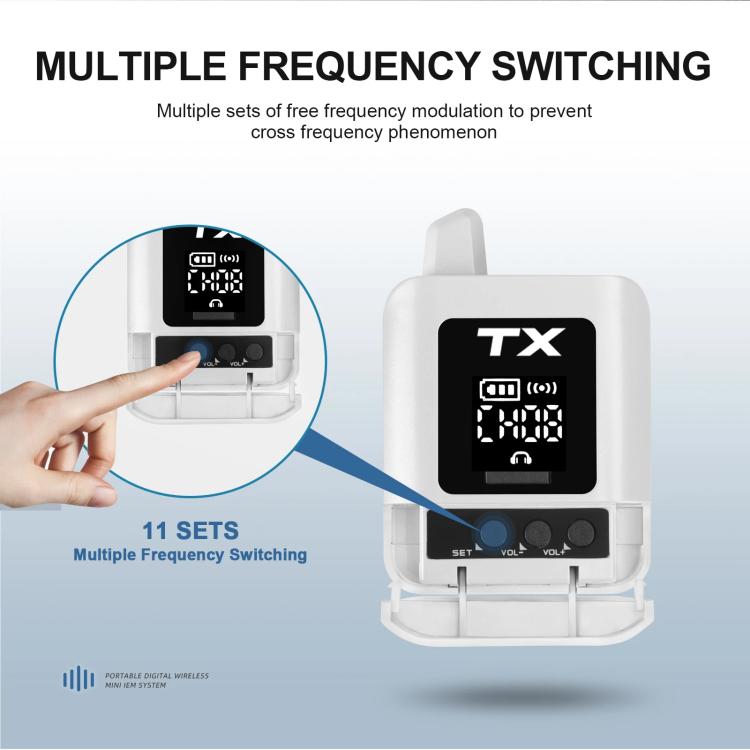 DEBRA ST-mini 2.4G Stereo Wireless Monitor System Receiver + Earphones