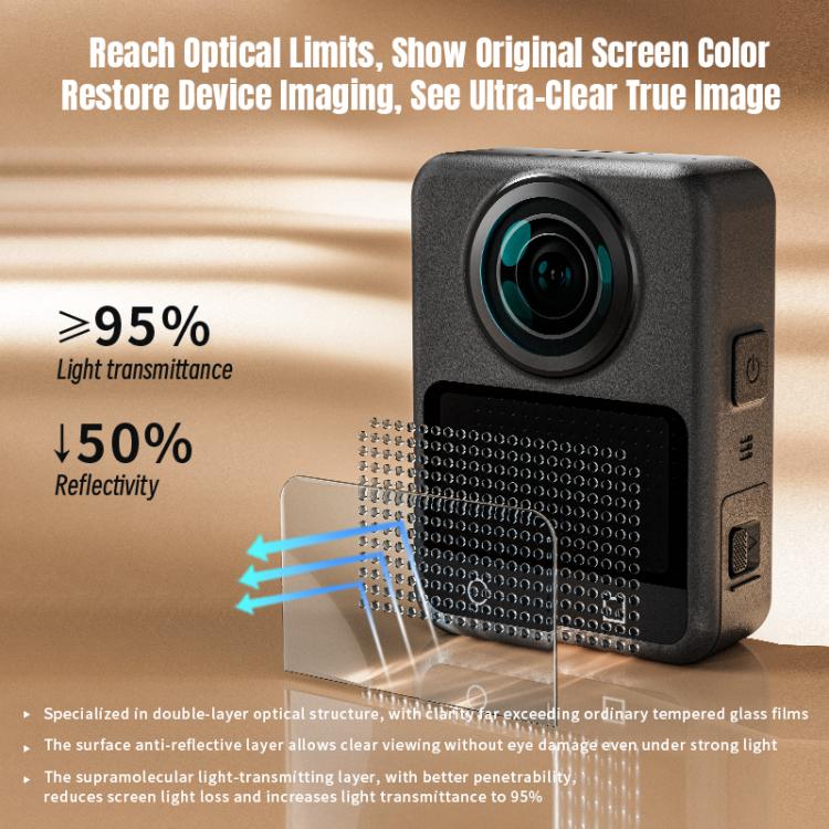 STARTRC AR HD Explosion-proof Tempered Glass Film, For DJI Osmo 360 1pc