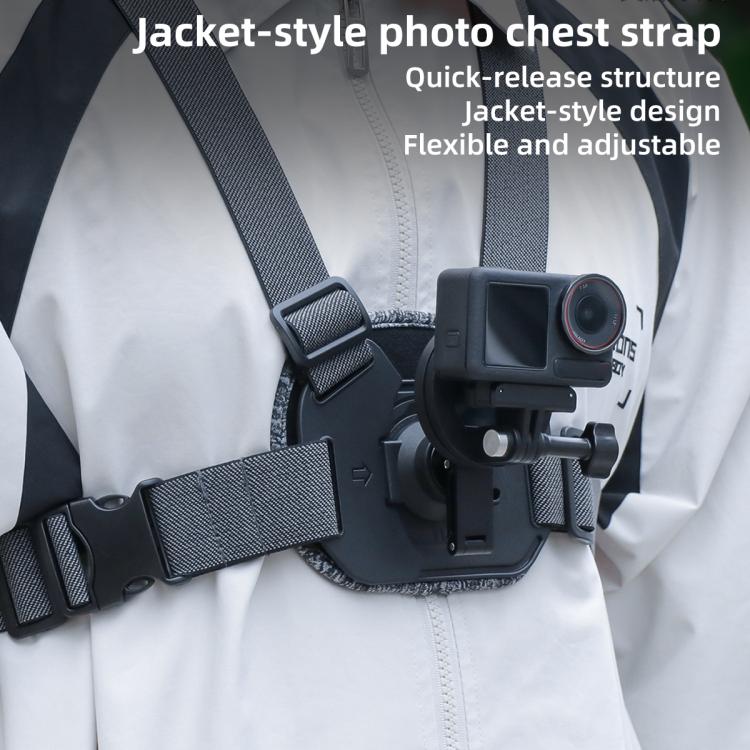 Vest-style Photography Chest Strap Body Mount Belt with Mount & Screw
