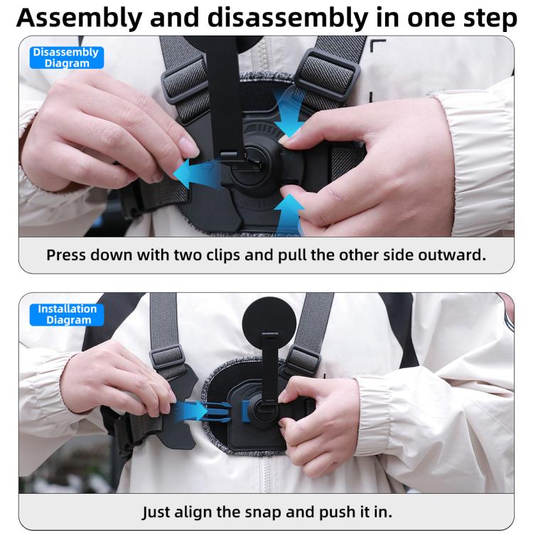Vest-style Photography Chest Strap Body Mount Belt with Mount & Screw