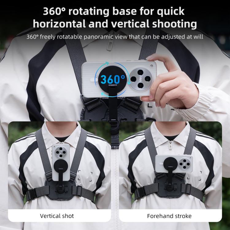 Vest-style Photography Chest Strap Body Mount Belt with Mount & Screw