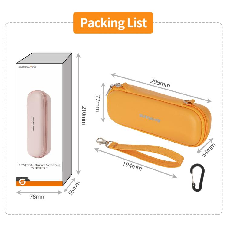 Sunnylife Colorful Protective Organizer Standard Combo Bag, For DJI OSMO Pocket 4 / 3