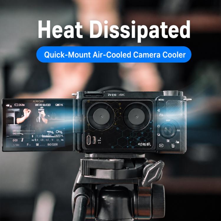 Camera Cooling Fan for Sony A7M4 / ZVE1 / A6700 / A7C2, ZV-E10 / ZV1 / A7C / FX3, Canon 70D / R6 / R6 Mark II / R7, Fuji X-T4 / X-S10